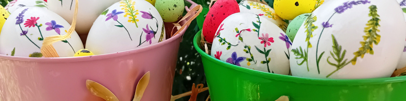 Decoupage Easter Eggs, without glue